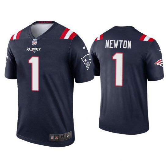 Men New England Patriots #1 Cam Newton Nike Navy Inverted Legend NFL Jersey